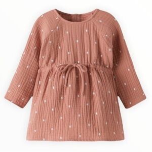 Zara baby Embroidered Textured Dress size 12-18M (86cm)